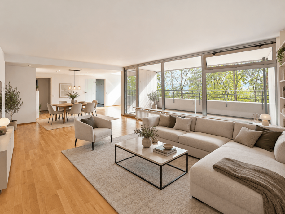 Wohnzimmer KI-Visualisierung Wohnung Stuttgart