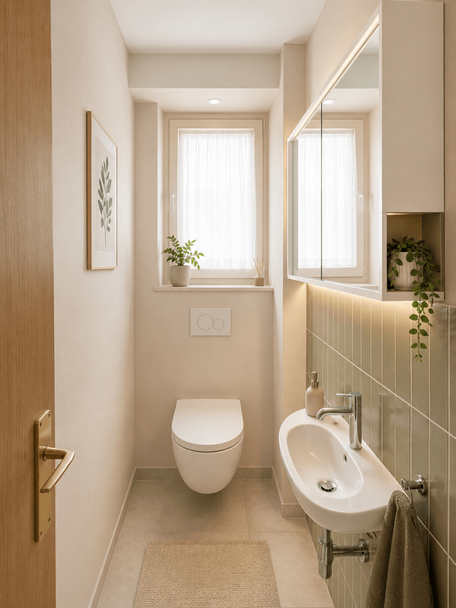 G�ste-WC (KI-Visualisierung) Einfamilienhaus Leinfelden-Echterdingen