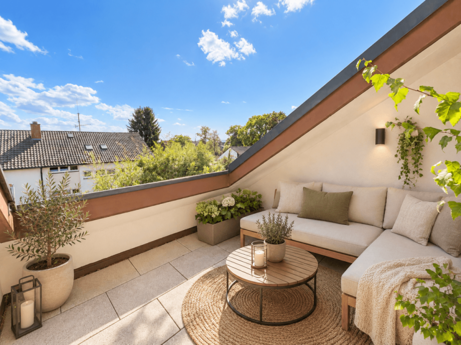 Loggia (KI-Visualisierung) Maisonettewohnung Stuttgart