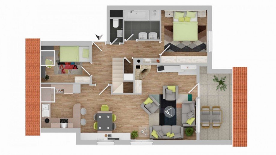 Grundriss DG1 Maisonettewohnung Stuttgart