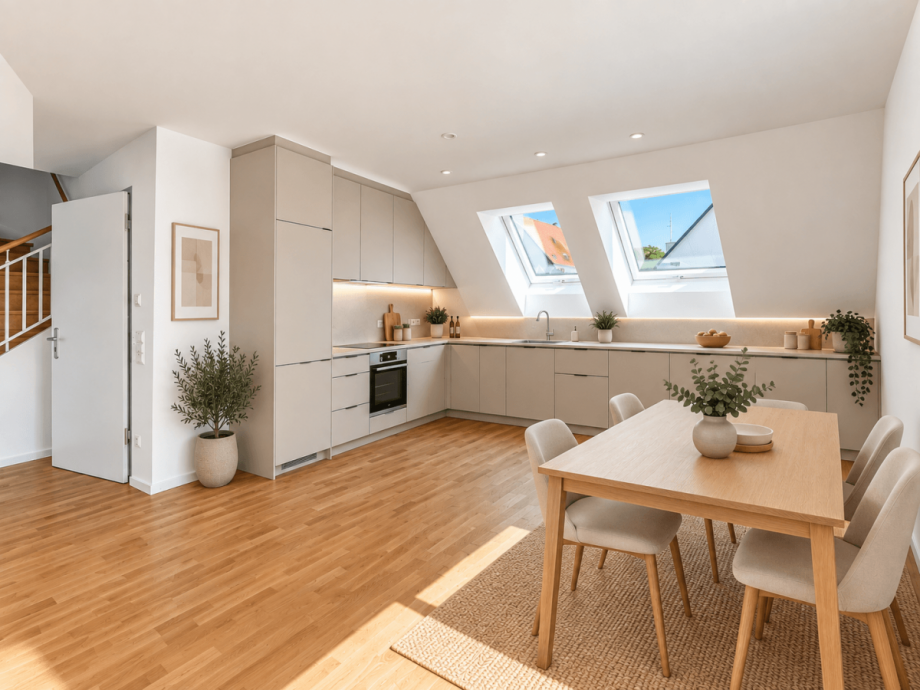 K�che KI Visualisierung Maisonettewohnung Leinfelden-Echterdingen