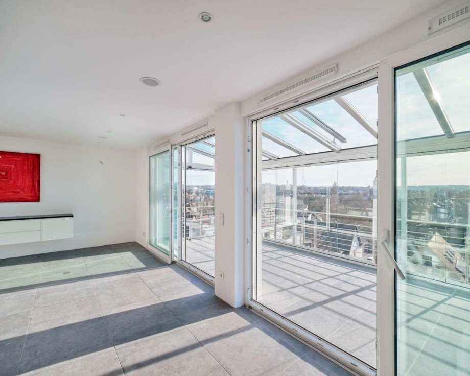 Wohnzimmer Ausblick Maisonettewohnung Sindelfingen