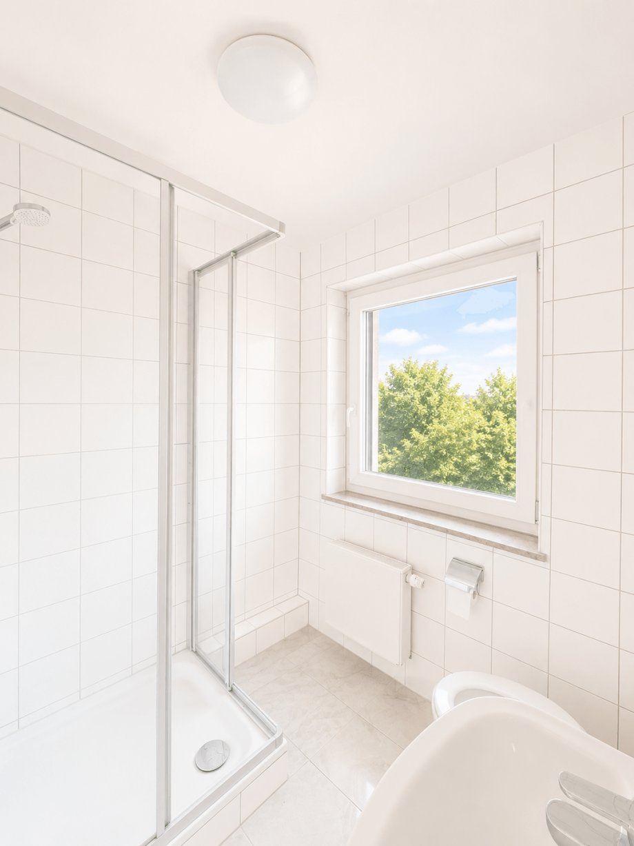 Badezimmer Beispielwohnung Mehrfamilienhaus Stuttgart