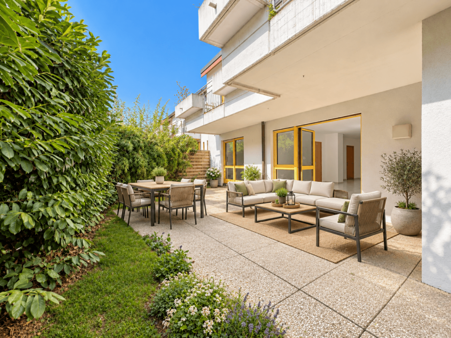 Terrasse (KI-Visualisierung) Wohnung Stuttgart