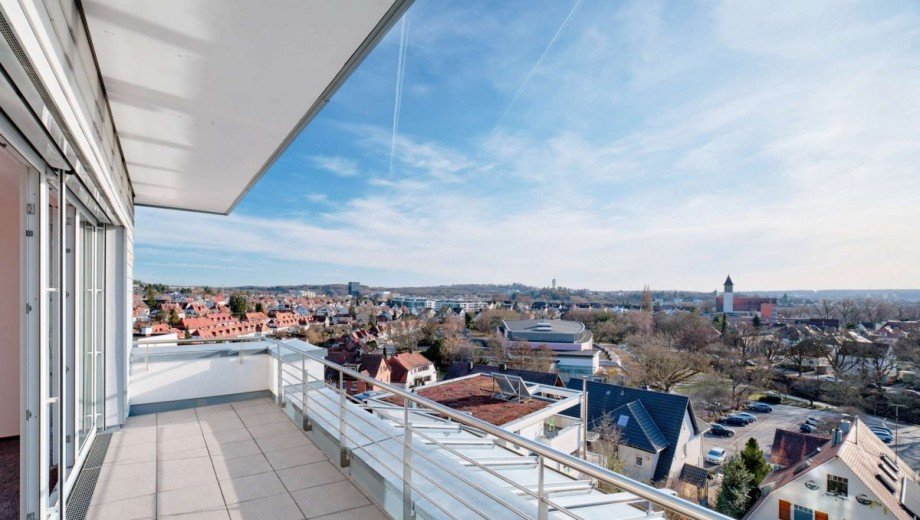 Ausblick S�dbalkon DG Maisonettewohnung Sindelfingen