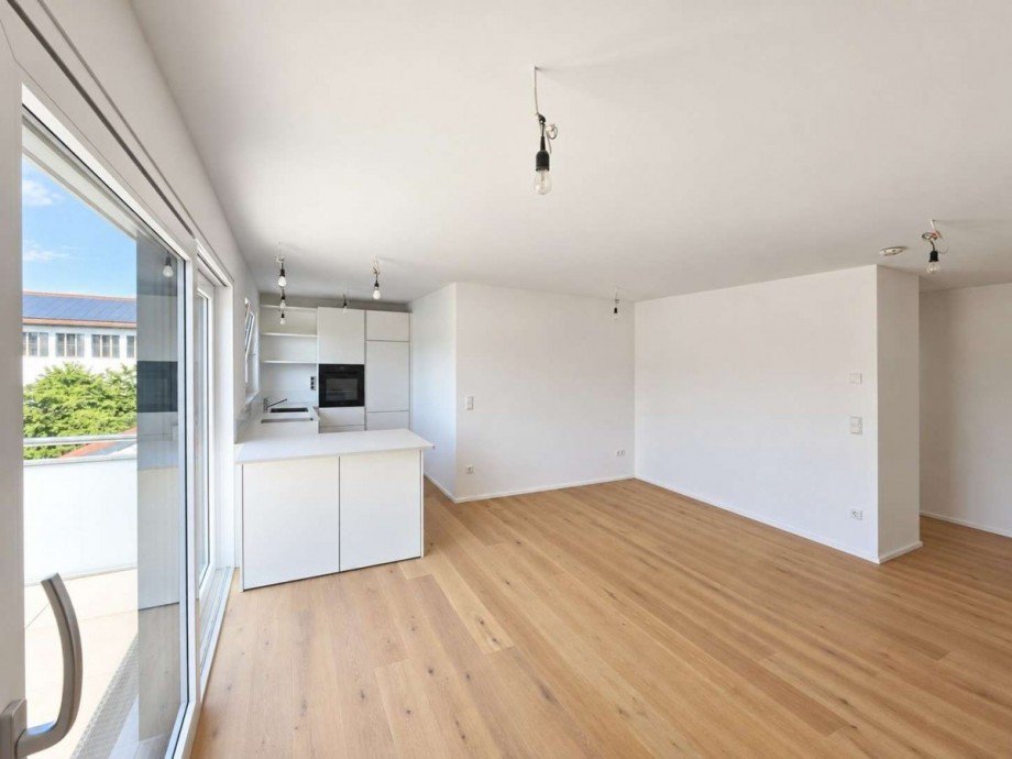 Wohnzimmer mit K�che Maisonettewohnung Stuttgart