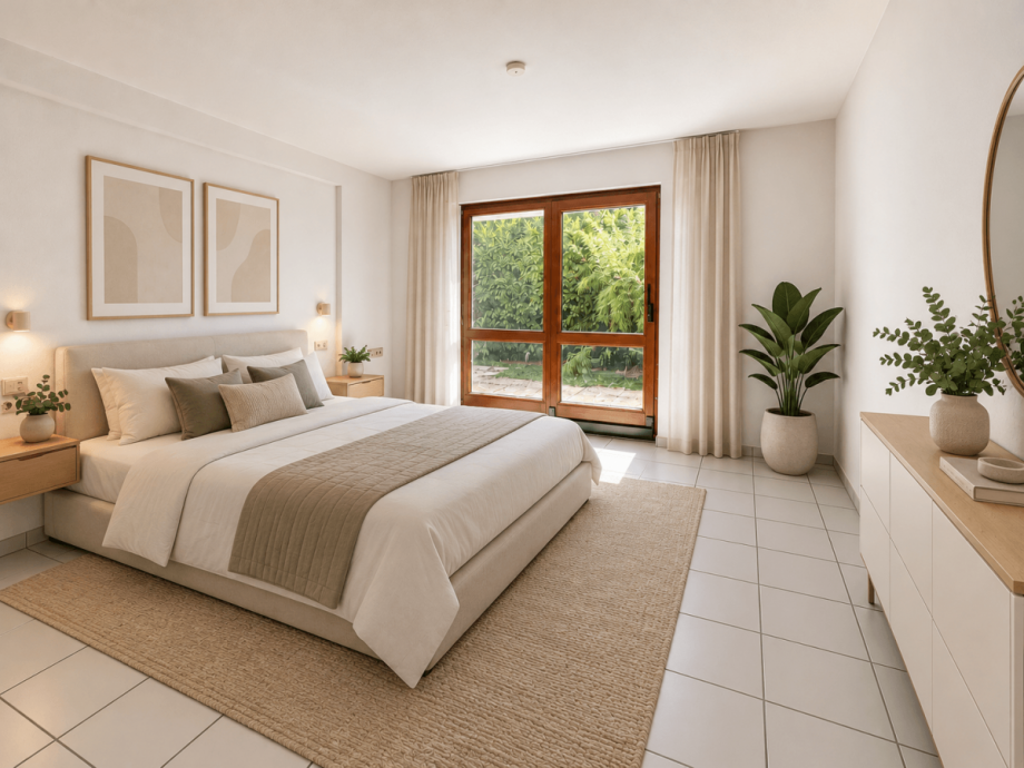 Schlafzimmer (KI-Visualisierung) Wohnung Stuttgart