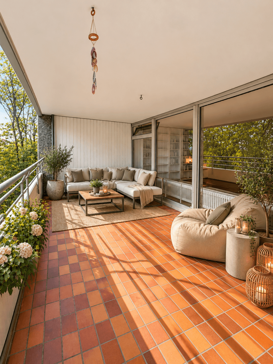 Terrasse KI-Visualisierung Wohnung Stuttgart