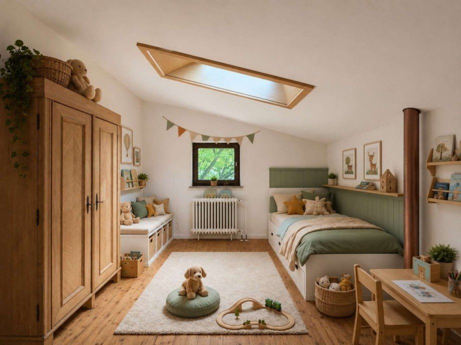 Kinderzimmer KI-Visualisierung Einfamilienhaus Stuttgart