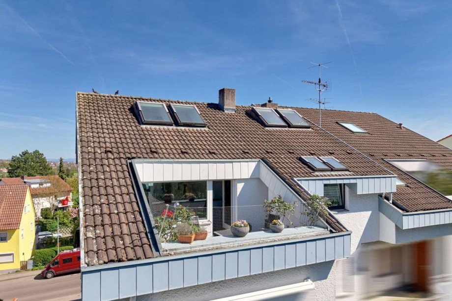 Au�enansicht Loggia Maisonettewohnung Stuttgart