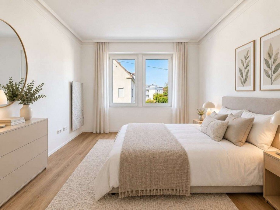 Schlafzimmer (KI Generiert) Etagenwohnung Stuttgart
