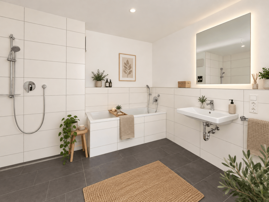 Badezimmer KI Visualisierung Maisonettewohnung Leinfelden-Echterdingen