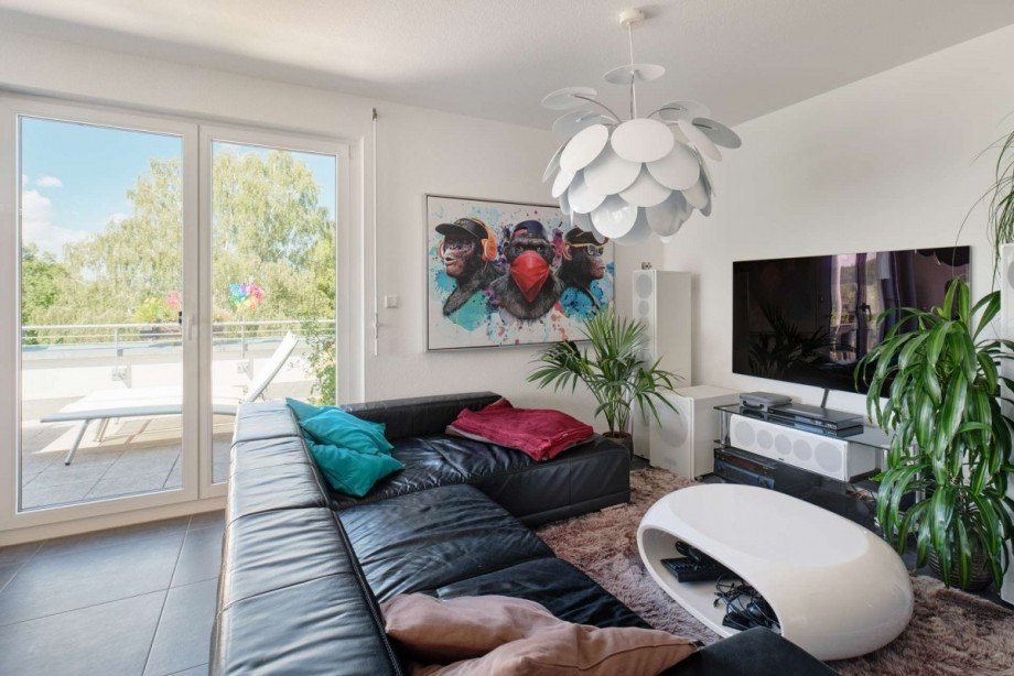 Wohnzimmer Penthousewohnung Esslingen am Neckar