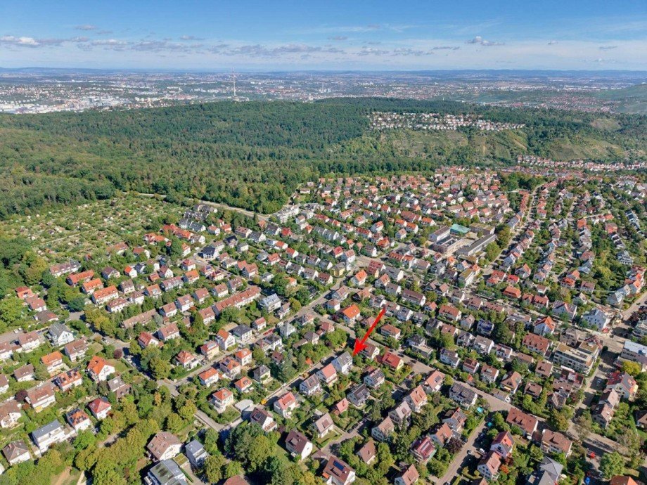 Vogelperspektive Sillenbuch Doppelhaush�lfte Stuttgart