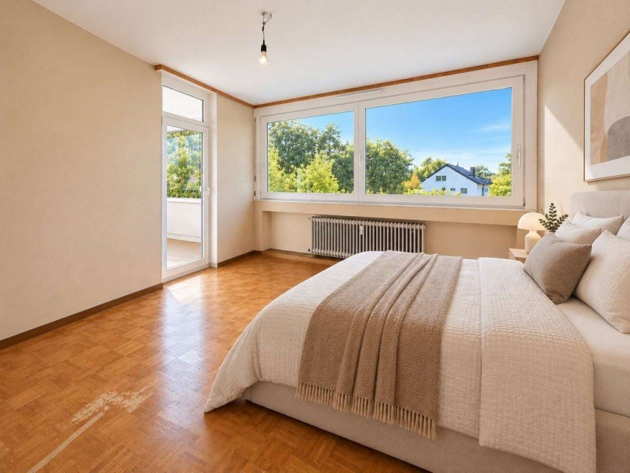 Schlafzimmer 2 (KI generiert) Etagenwohnung Stuttgart