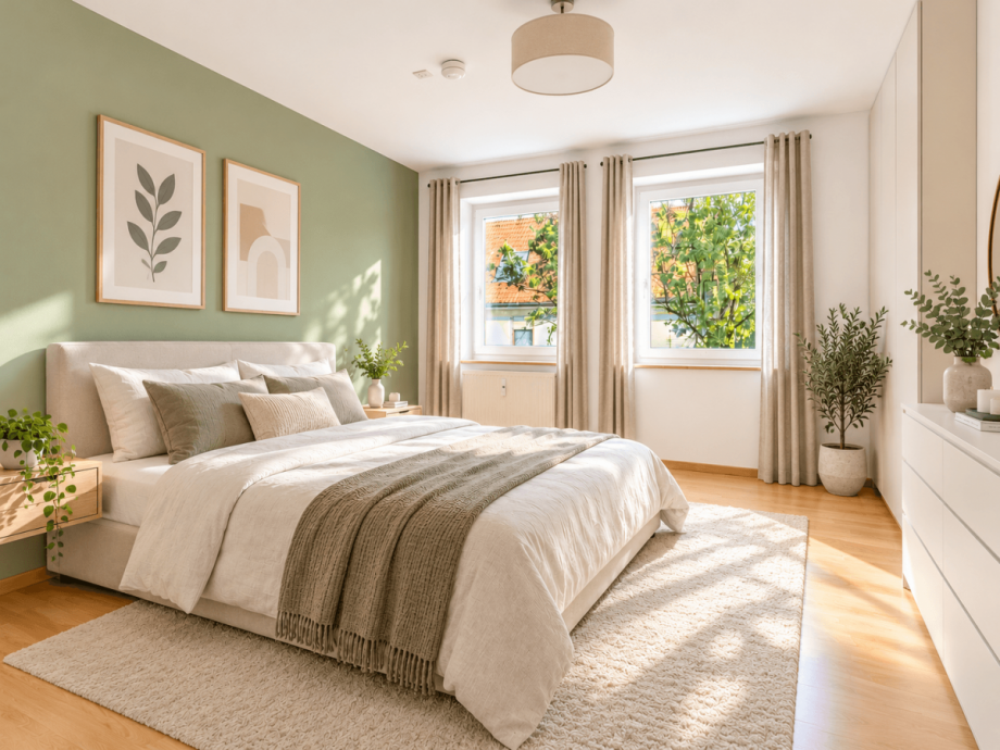 Schlafzimmer (KI-M�blierung) Etagenwohnung Oberriexingen