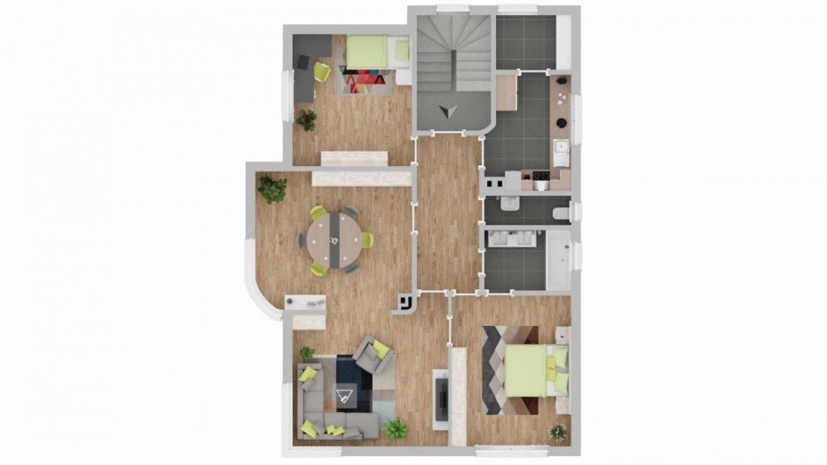 Grundriss 2.OG Mehrfamilienhaus Stuttgart