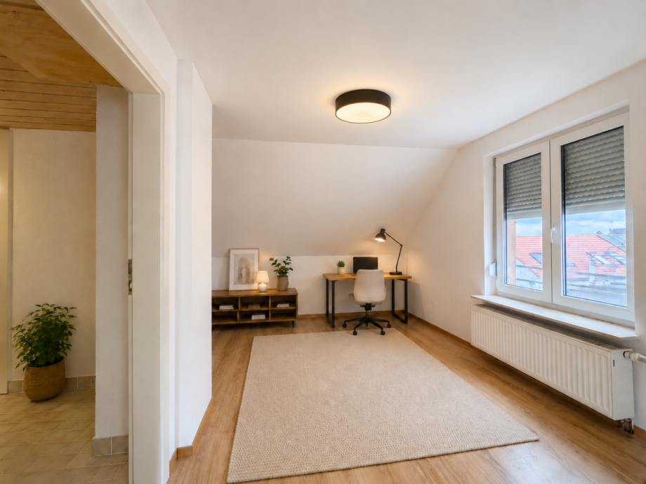 Dachgeschoss (mit KI bearbeitet und m�bliert) Doppelhaush�lfte Ostfildern