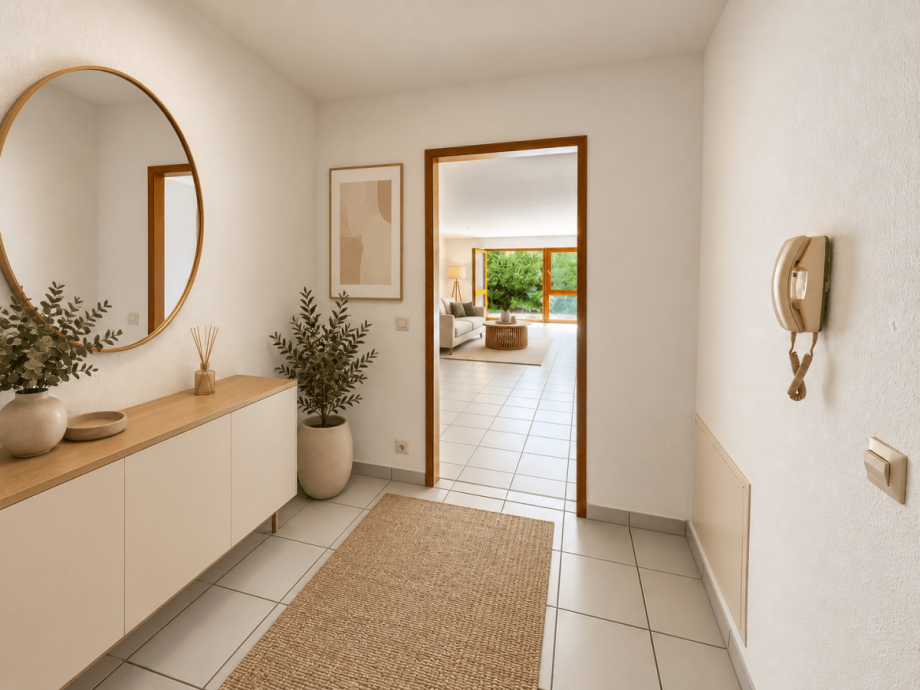Eingangsbereich (KI-Visualisierung) Wohnung Stuttgart