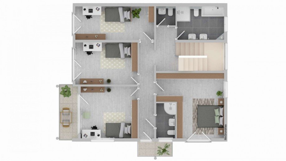 Grundriss Obergeschoss Mehrfamilienhaus Stuttgart