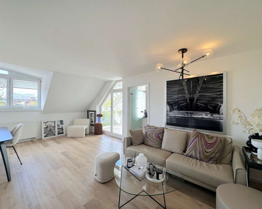 Wohnzimmer Dachgeschosswohnung Sindelfingen