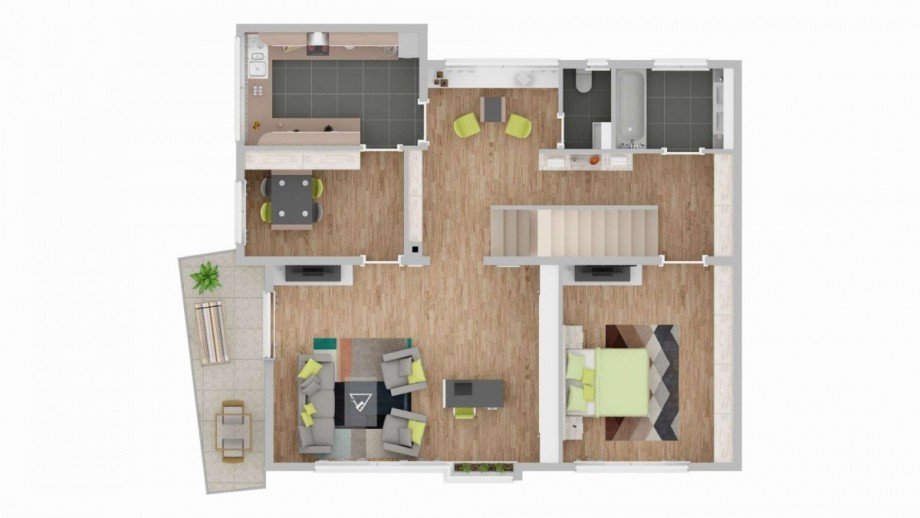 Grundriss OG Doppelhaush�lfte B�blingen