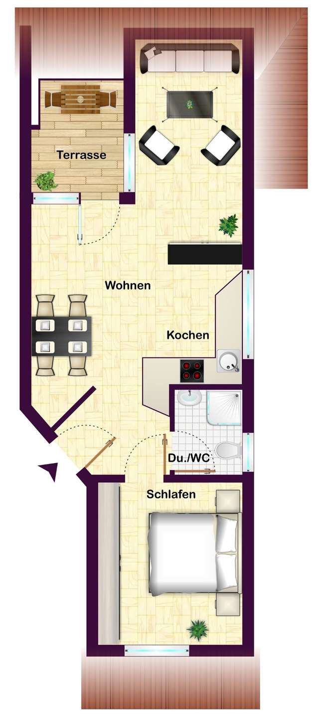 Grundriss Etagenwohnung Wernau (Neckar)