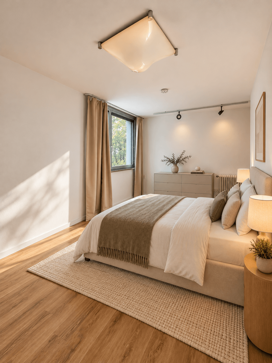 Schlafzimmer KI-Visualisierung Wohnung Stuttgart