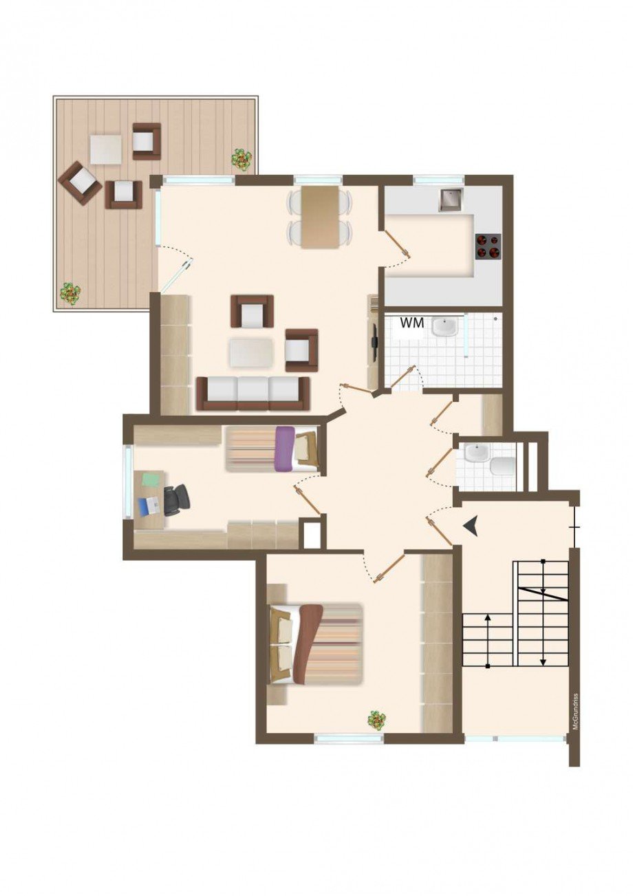 Grundriss Etagenwohnung Stuttgart