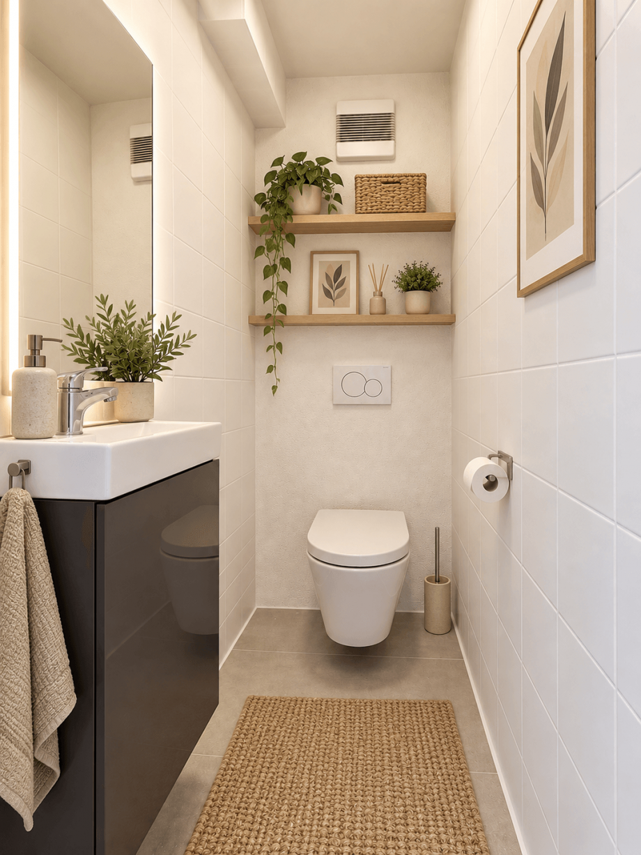 WC mit KI generiertem Einrichtungsbeispiel Etagenwohnung Stuttgart