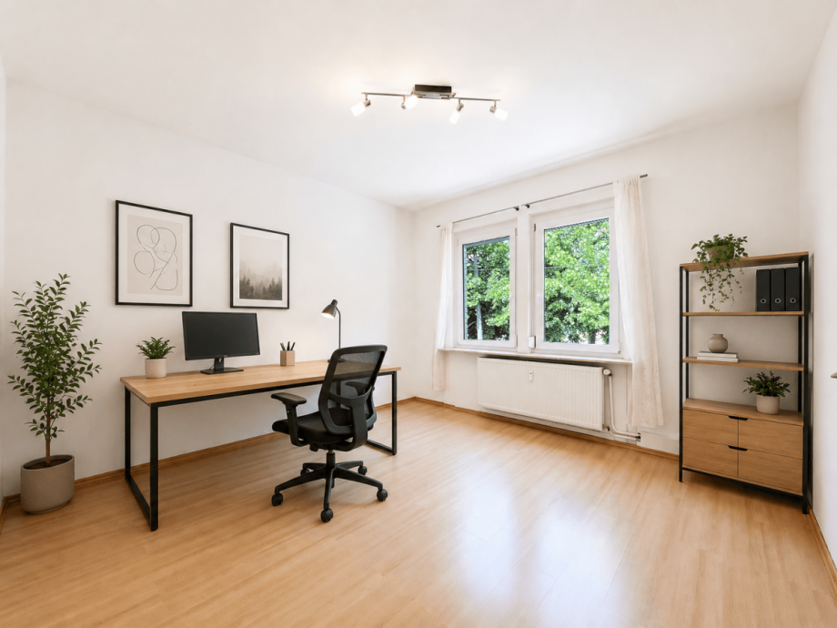 Arbeitszimmer (Einrichtungsm�glichkeit - KI) Etagenwohnung Stuttgart