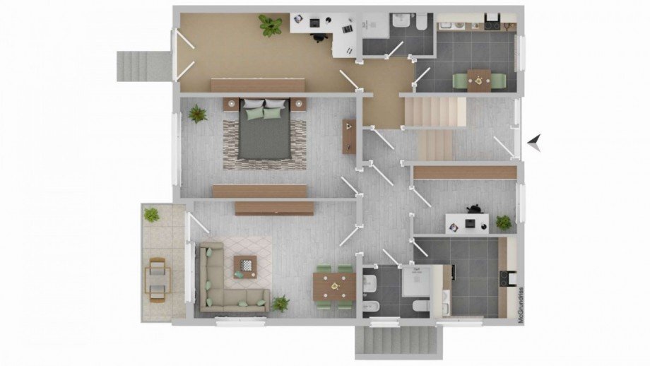 Grundriss Erdgeschoss Mehrfamilienhaus Stuttgart