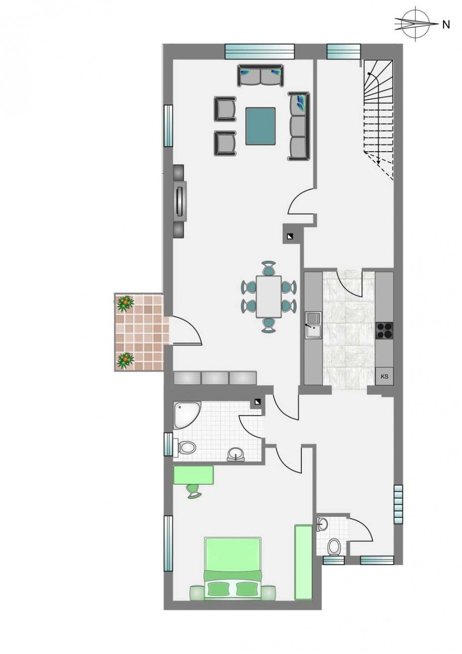 Grundriss 1. OG Doppelhaush�lfte Ostfildern