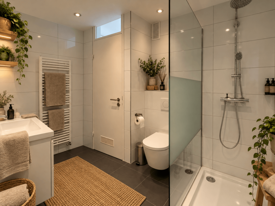 Badezimmer mit KI generiertem Einrichtungsbeispiel Wohnung Stuttgart