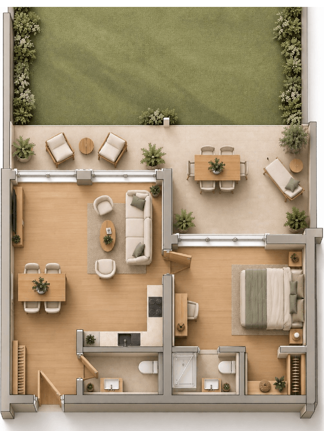 Grundriss Erdgeschosswohnung Stuttgart