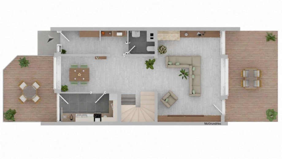 Grundriss EG Reihenmittelhaus Denkendorf