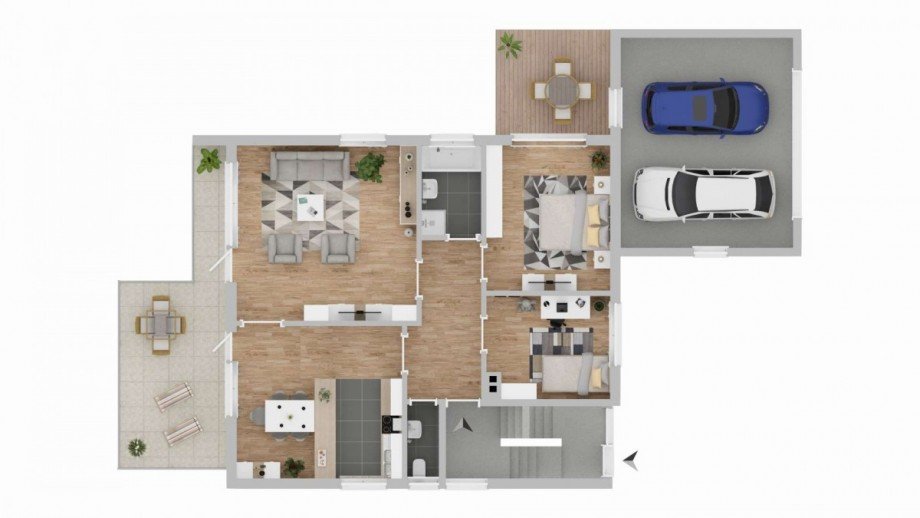 Grundriss Obergeschoss Zweifamilienhaus Leonberg