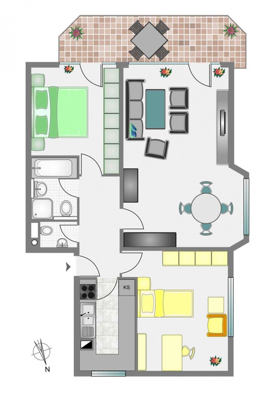 Grundriss Etagenwohnung Stuttgart
