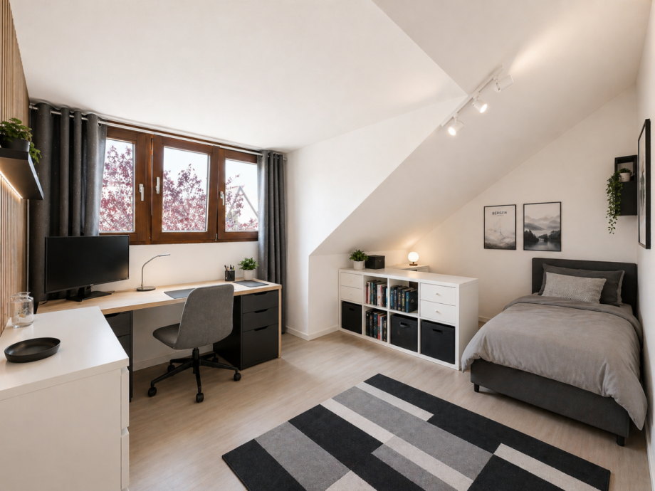 Kinderzimmer DG (KI-Visualisierung) Maisonettewohnung Stuttgart