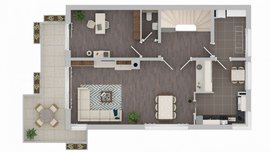 Grundriss OG Maisonettewohnung Stuttgart