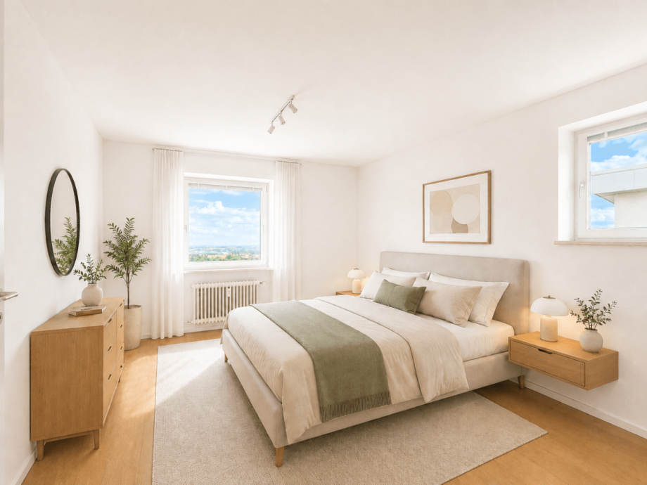 Schlafzimmer - (Einrichtungsm�glichkeit KI) Etagenwohnung Hemmingen