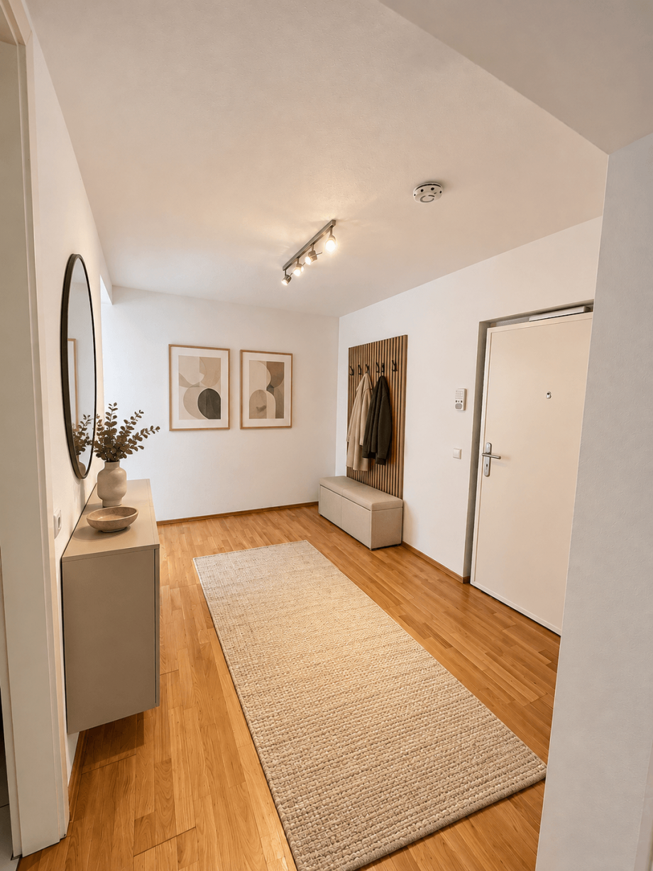 Eingangsbereich KI-Visualisierung Wohnung Stuttgart
