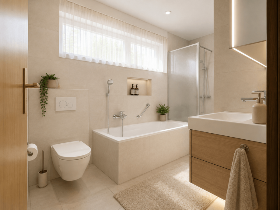 Badezimmer (KI-Visualisierung) Einfamilienhaus Leinfelden-Echterdingen