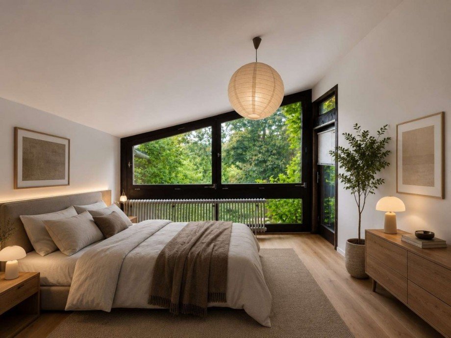 Schlafzimmer KI-Visualisierung Einfamilienhaus Stuttgart