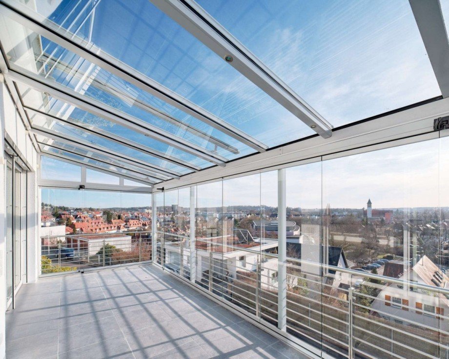 Balkon mit Glasumrandung Maisonettewohnung Sindelfingen