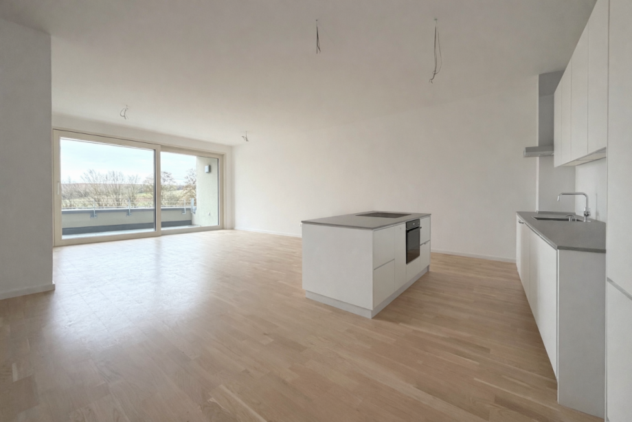 Wohnbereich mit offener K�che (mit KI m�bliert) Etagenwohnung Steinheim an der Murr