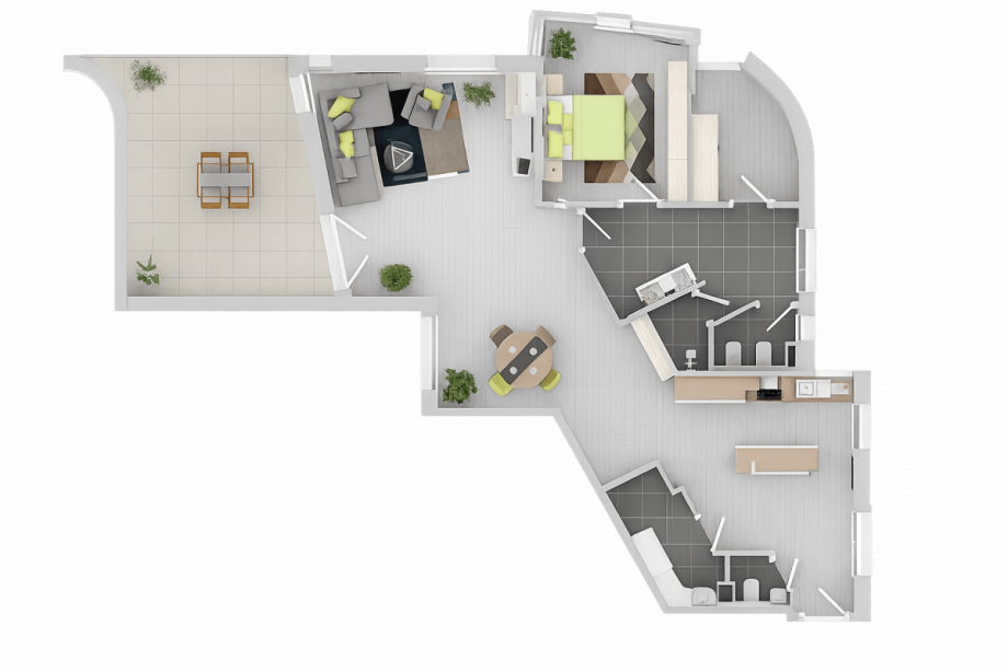Grundriss Terrassenwohnung Schorndorf