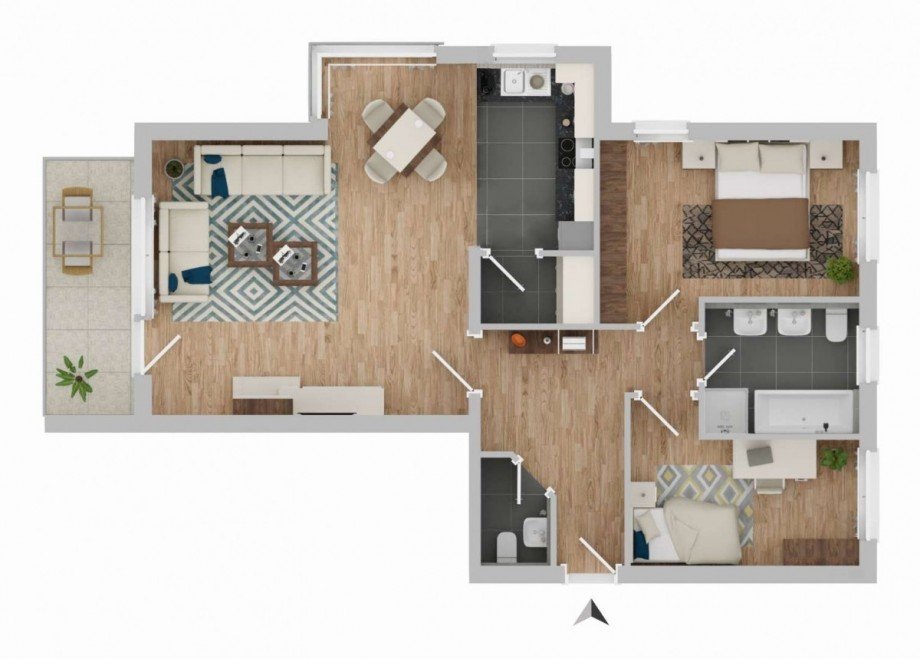 Grundriss Etagenwohnung Stuttgart