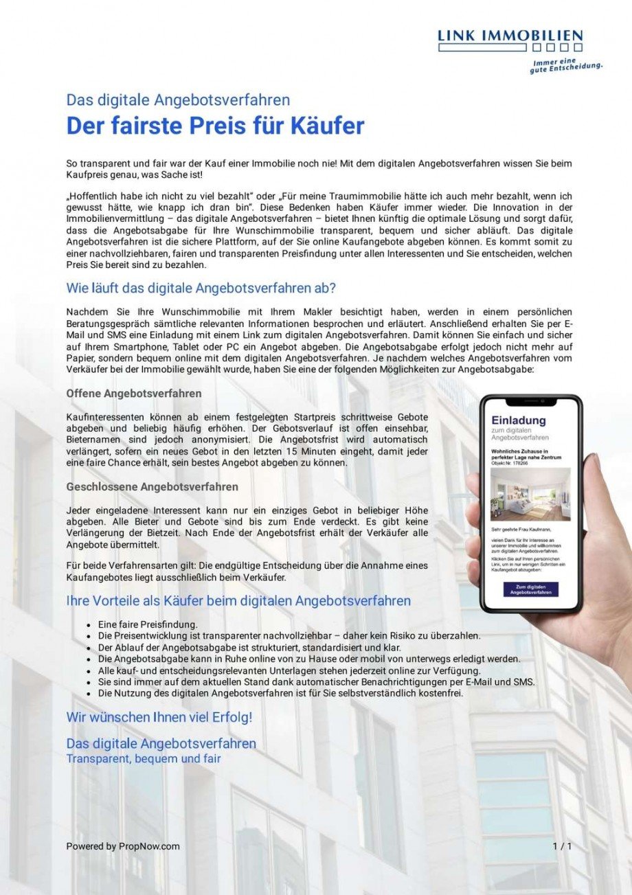 Infoblatt f�r K�ufer LINK Immobilien GmbH Grundst�ck B�blingen