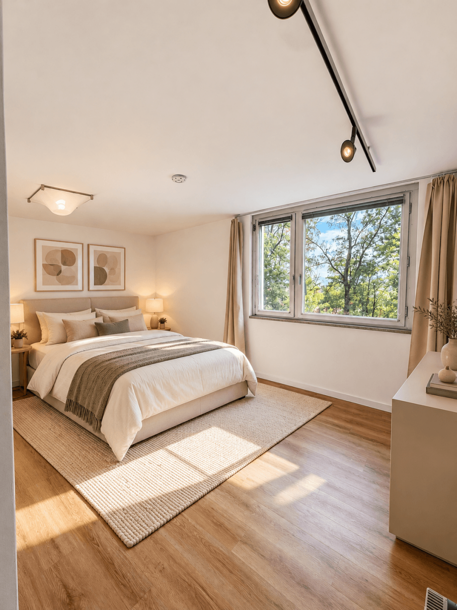 Schlafzimmer KI-Visualisierung Wohnung Stuttgart